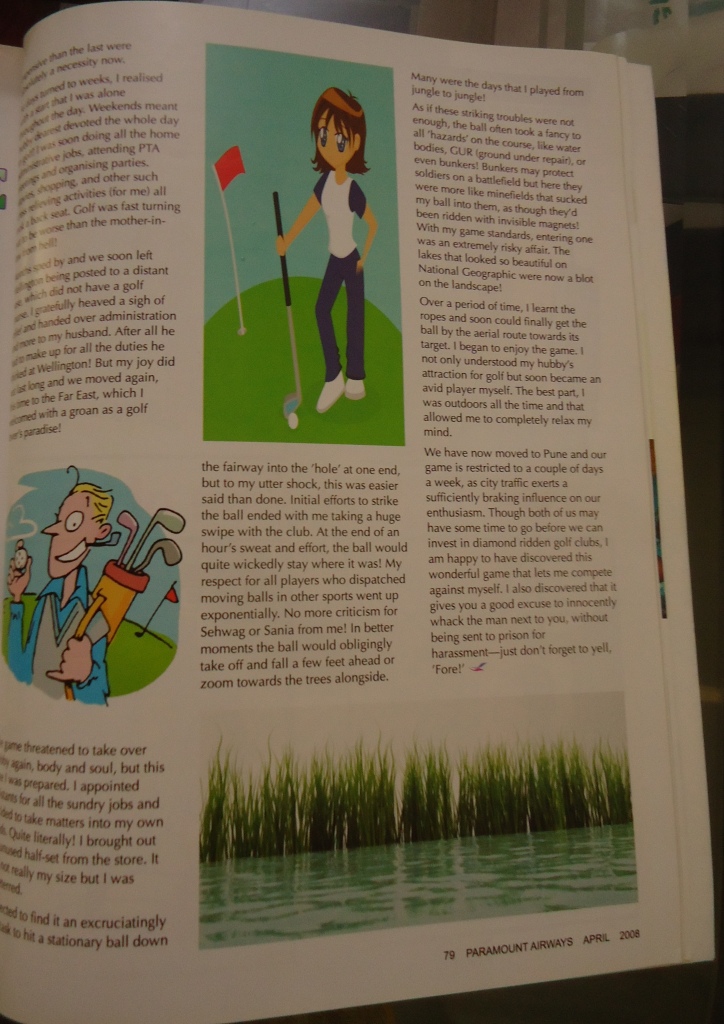 Golf article, magazine, article